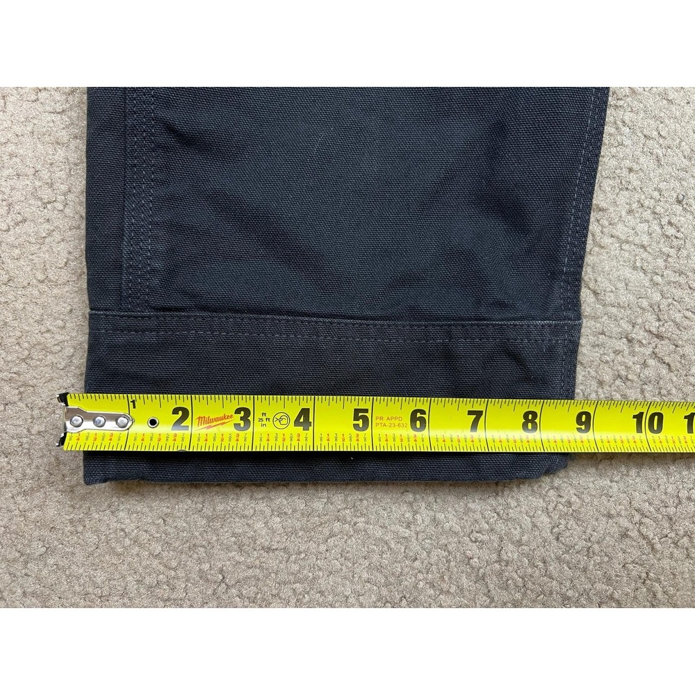 Carhartt Overalls Mens 34x36 Black Relaxed Fit Duck Canvas Bib Utility Workwear - Picture 14 of 16